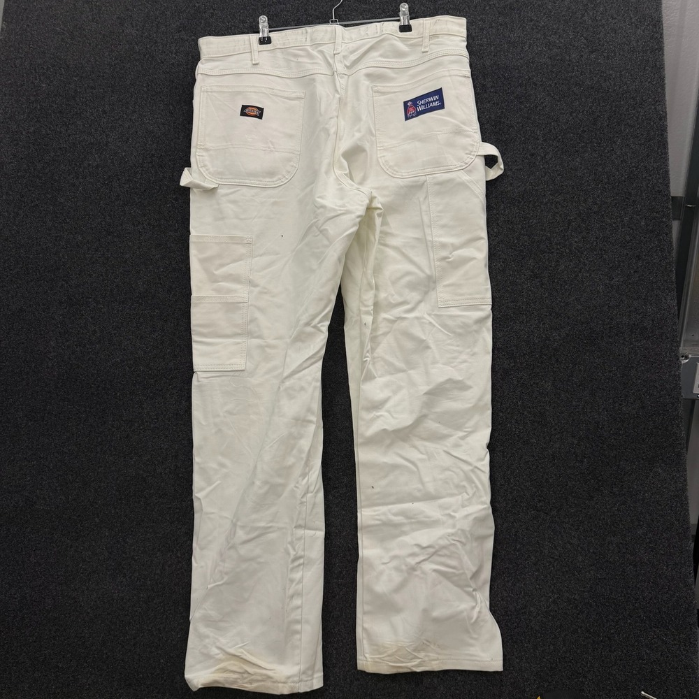 Dickies Sherwin Williams White Painter Pants Mens 38x32 Vintage Y2K Baggy Cargo